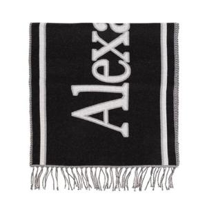 알렉산더 맥퀸 머플러 스카프 7554244200Q1078 BLACK IVORY
