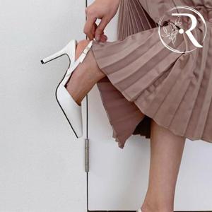 [디자이어로즈] 여성 화이트 슬링백 하이힐 9cm 구두