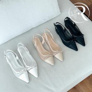 [디자이어로즈] 여성 여름 슬링백 구두 미들힐 5cm