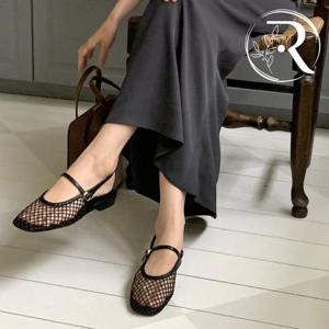 [디자이어로즈] 여성 여름휴가 시스루 슬링백샌들 1cm