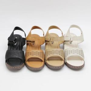 [디자이어로즈] 발작은 여자 키높이 찍찍이 가죽샌들