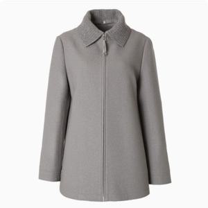 [벨리시앙]니트넥카라탈부착 집업울자켓 JK3102