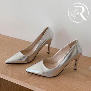 [디자이어로즈] 여성 실버 하이힐구두 9cm 스틸레토힐