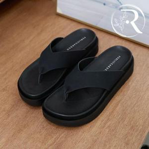 [디자이어로즈] 남자 여름 블랙 키높이 쪼리 4.5cm