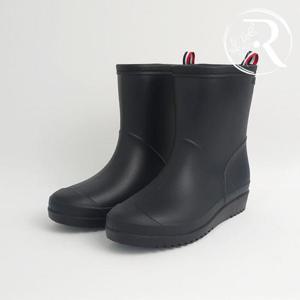 [디자이어로즈] 여성 블랙 레인부츠 심플 패션장화