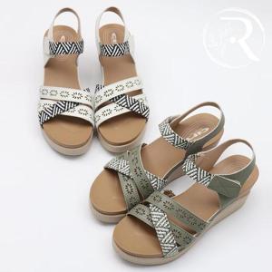 [디자이어로즈] 여성 캐주얼 키높이샌들 찍찍이샌들