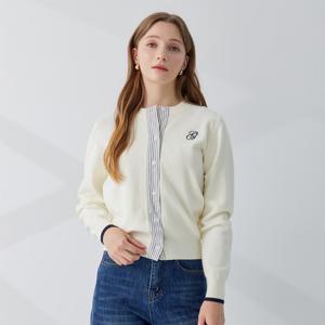 비스코스 스트라이프 배색 가디건 KOCDP907 (2colors)