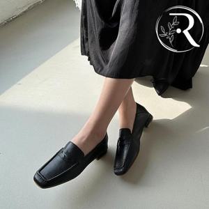 [디자이어로즈] 여성 슬림로퍼 단화 3cm 소가죽 구두