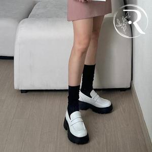 [디자이어로즈] 여성 키높이 캐주얼구두 6cm 통굽단화