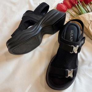 [멜팅브라운] 여자 여름샌들 키높이 통굽샌들