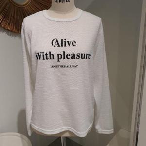 르피타 HC06 이너로 입기 좋은 라운드 티셔츠(아이보리) L253BTS910