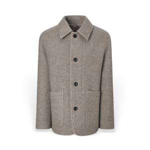 [헤지스] 남성 멜란지 울 하프코트 HZCO5D502I2