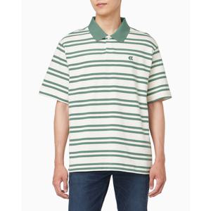 CK진  남성 릴렉스핏 스트라이프 폴로 반팔 티셔츠(4RC236G)