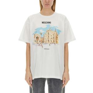 모스키노 반팔 티셔츠 07120541 1001 WHITE