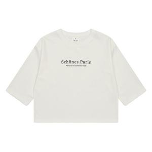 [에꼴리에]MARIO여아 심플 레터링 7부 티셔츠 23QT481_WT