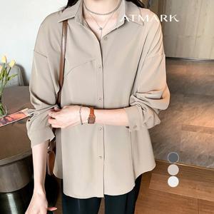 ATMARK (77까지)루즈절개디테일셔츠_AA56SH025G