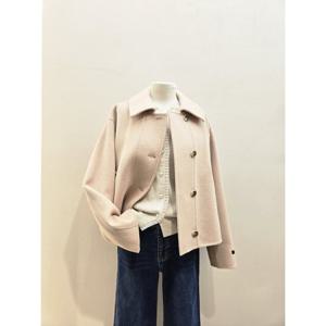 숲  (SBAJK90) 싱글카라 울혼방 크롭 자켓