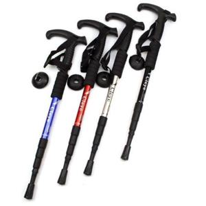 쿨샵 경량 등산스틱 4단 접이식 일자스틱 T자스틱 등산용품 등산지팡이 등산용스틱 등산용지팡이