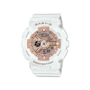 [BABY-G] BA-110X-7A1DR 지샥 베이비지 빅페이스 로즈골드 화이트 여성 전자시계