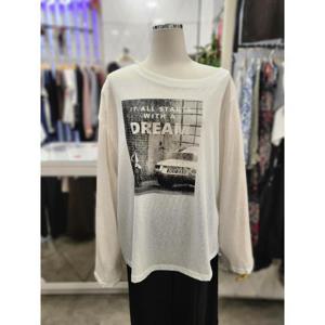 밸리걸 세이브존01 프린트 박시 긴팔 티셔츠 822330