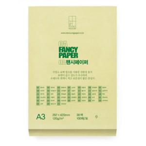 OA팬시페이퍼A3 120g M03 흰배추색 100매 두성