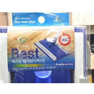 베스트매직 와이퍼 2단 비젼 청소걸레 막대걸레 청소 청소용품 봉걸레 물걸레청소기