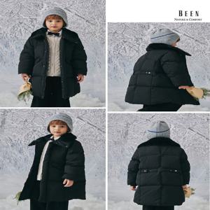 [빈]BZ63JP01BK 블랙 퍼 배색 다운 점퍼