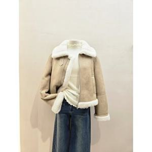 [백화점]숲  (SBBMU30) 플랫카라 집업 무스탕