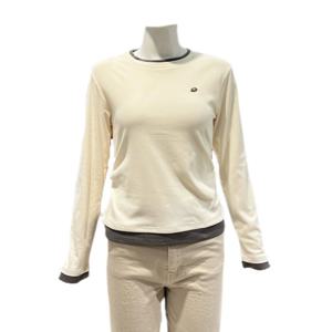 [나인스텝]옆셔링 쫀쫀 배색라운드 티셔츠 N25NT5312