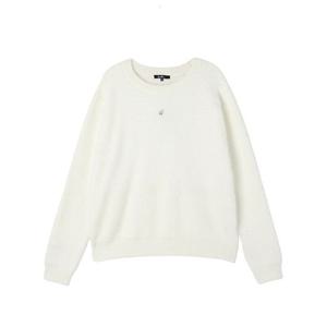 [랩]MARIOAQ4KHA23 앙고라 러브 장식 포인트 니트