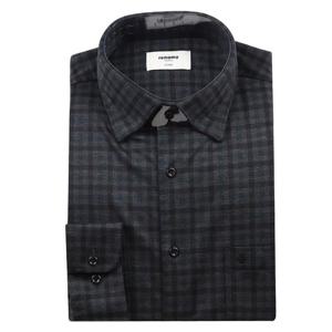 [레노마(셔츠)]더블컬러 체크  긴소매 일반핏셔츠 RPFSG1033GY