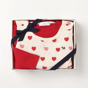 [블루독베이비](롯데본점)하트퀼팅SET드레스 45C70-674-01 출산백일돌