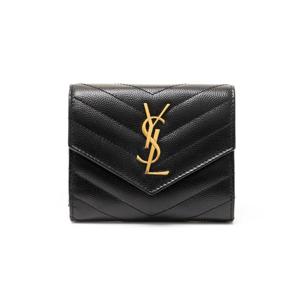 [생 로랑]생로랑 403943BOW011000( 컴팩트 3단 모노그램 지갑)