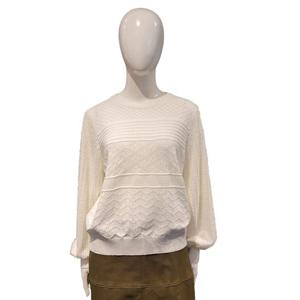 [페이지플린]수술퍼프소매  패턴짜임 니트F5CKN506A