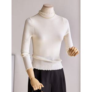 [커스텀에이블]웨이브 반목 슬림 니트_T2510KN138D