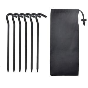 [더블유쇼핑]캠핑조이 알루미늄 단조팩 6p(블랙) / ㄱ자 타프팩_