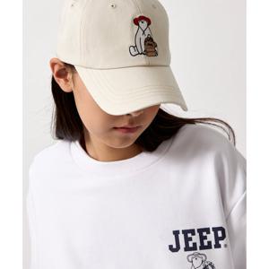 [지프]JP1GCU022 가방을 든 곰자수 볼캡 2024년 아이보리 야구