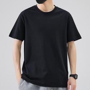 남성 2컬러 심플 기본 무지 면 반팔티 DHH-C40