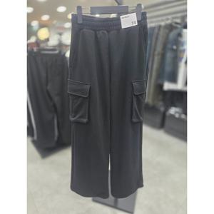 [써드케이]와이드카고면바지 mq6pu182 076 블랙 DG