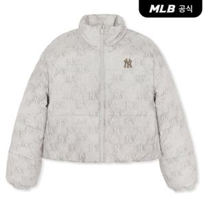 [MLB공식] 25FW 여성 클래식 모노그램 빈티지 중량 크롭패딩 NY (Cream) 3FDJM0156-50CRS
