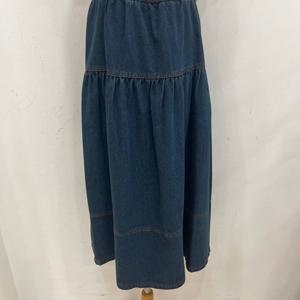 [플라스틱아일랜드]허리밴딩 데님 스커트(PQ3DS964)