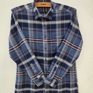 [레노마셔츠]기모 빅체크 일반핏 긴소매RPWSG0435NY_GN