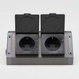 BIS 빌트인 가구 코너 콘센트 블랙커버 BIB-002 다크그레이 부품 소모품 자재 파츠