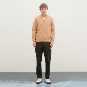 [인디안][광복점]중년 남성 솔리드 하프반짚업 니트 MUEBH4W9241GL