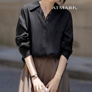 ATMARK (77까지)브이레이스넥페미닌셔츠_AA56SH035G