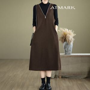 ATMARK 집업넥루즈롱원피스_AA56OP020G