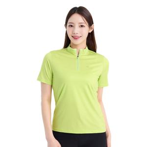 콜핑 여성 하이쿨 스트라이프 흡습속건 등산 반팔 반집업 티셔츠 2302TK568W