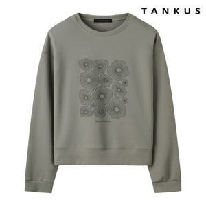 [탱커스] 플라워 프린팅 라운드 긴팔 티셔츠 (TX4TS001L0)