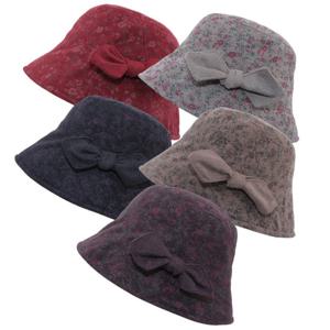 쎄무 리본 사이즈조절 벙거지 엄마 중년 여성 할머니 겨울 방한 모자 선물/OM-B205