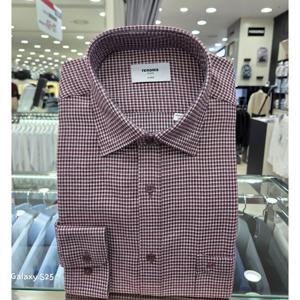 [레노마셔츠]기모 투톤 스타체크 일반핏 긴소매RPWSG0431WN_GN